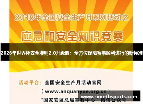2026年世界杯安全准则2.0升级版:全方位保障赛事顺利进行的新标准 2026年世界杯安全准则2.0升级版:全方位保障赛事顺利进行的新标准
